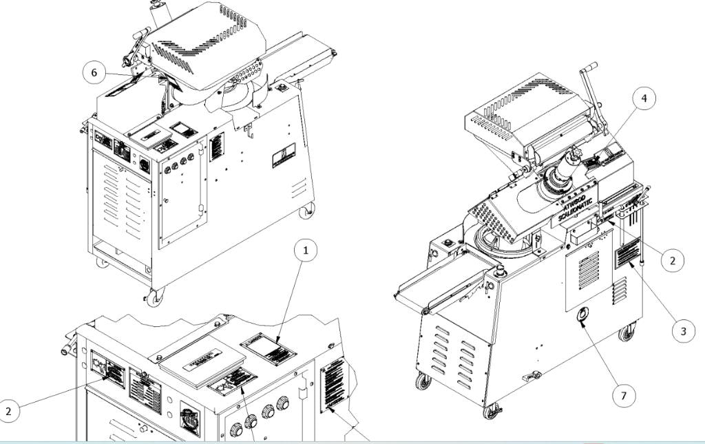 Scale-O-Matic S302 dimensional drawing showing footprint, height, and clearances